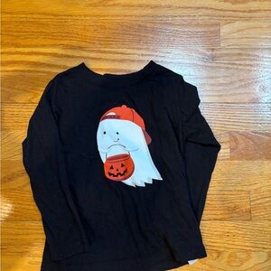 GAP Kids Black and Red Ghost Long Sleeve Tee